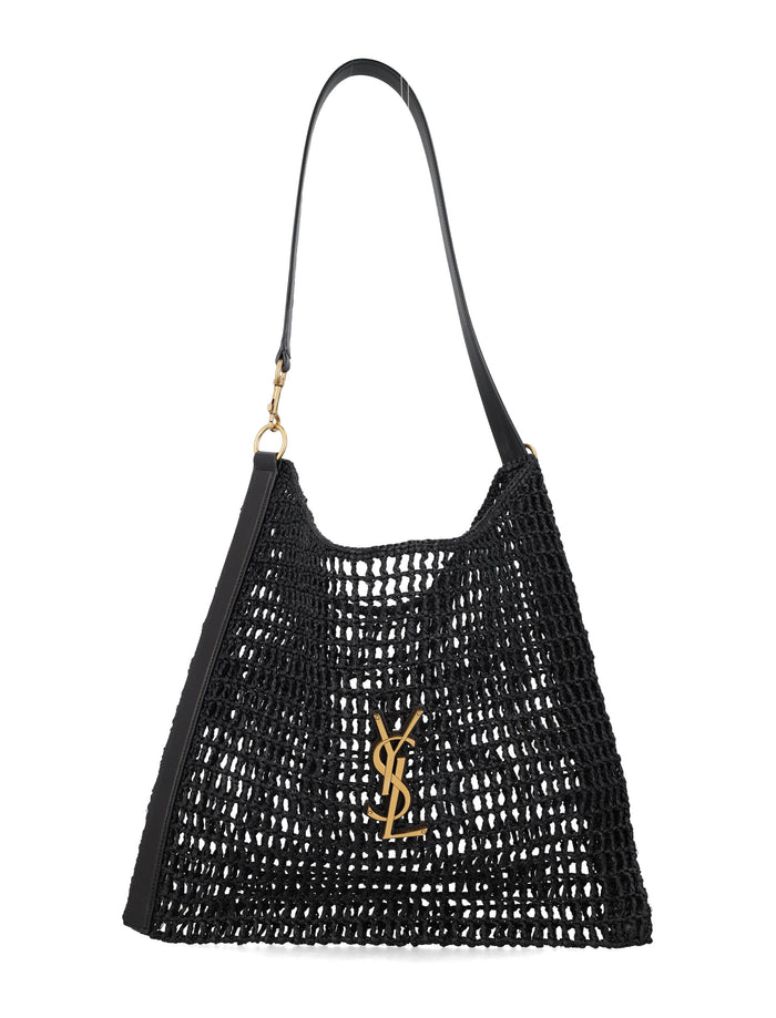 Saint Laurent BV raffia tote bag Black Rafia