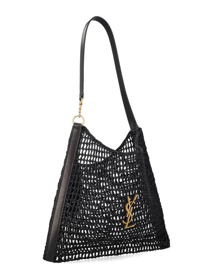Saint Laurent BV raffia tote bag Black Rafia
