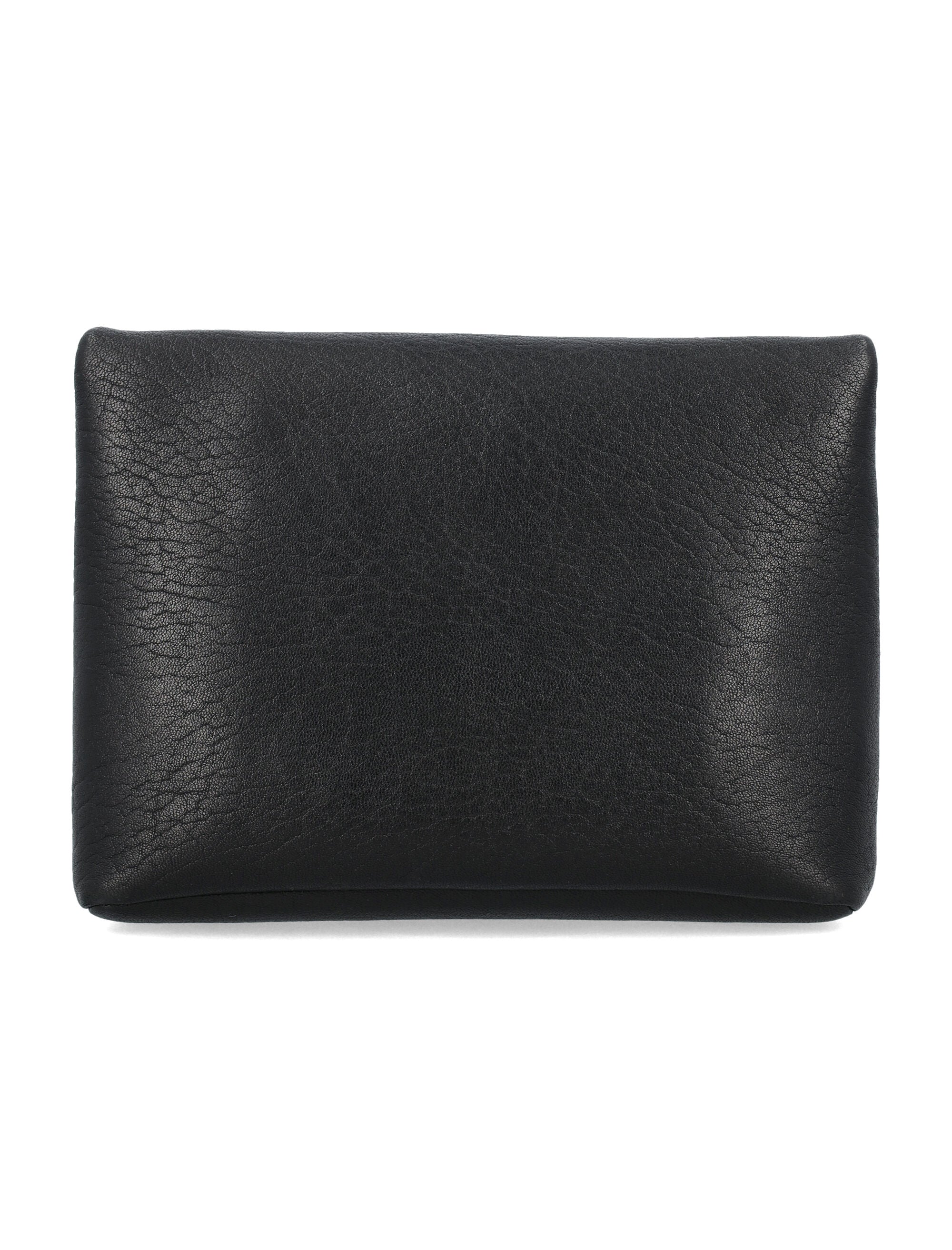 Cassandre Leather Envelope Messenger Black Lamb Skin Shoulder Bag