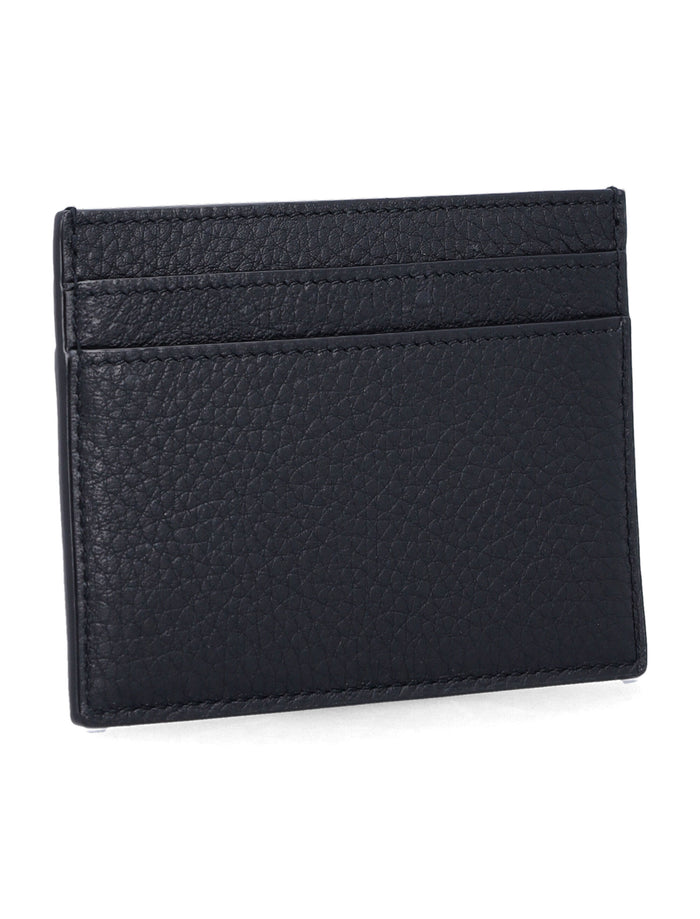 Saint Laurent Tiny Cassandre card case Black Calf Skin Cardholder