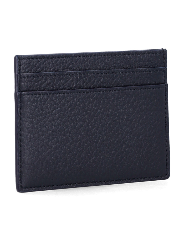 Saint Laurent Tiny Cassandre card case Midnight Blue Calf Skin Cardholder