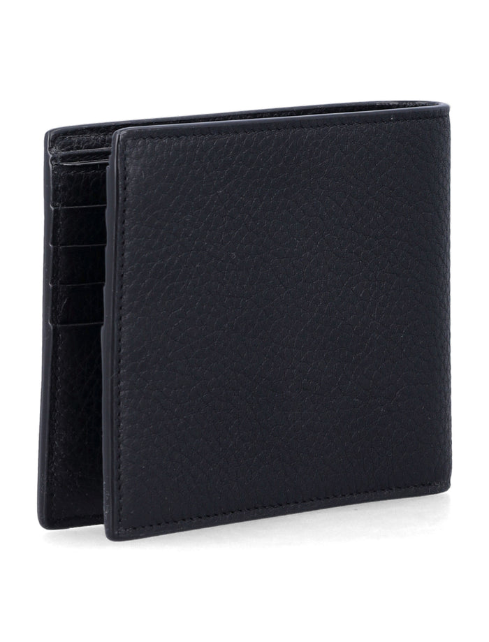 Saint Laurent Tiny Cassandre east-west wallet Black Calf Skin
