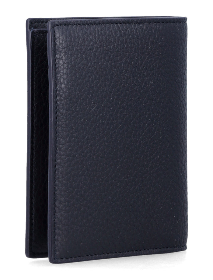 Saint Laurent Tiny Cassandre card wallet Midnight Blue Calf Skin Cardholder