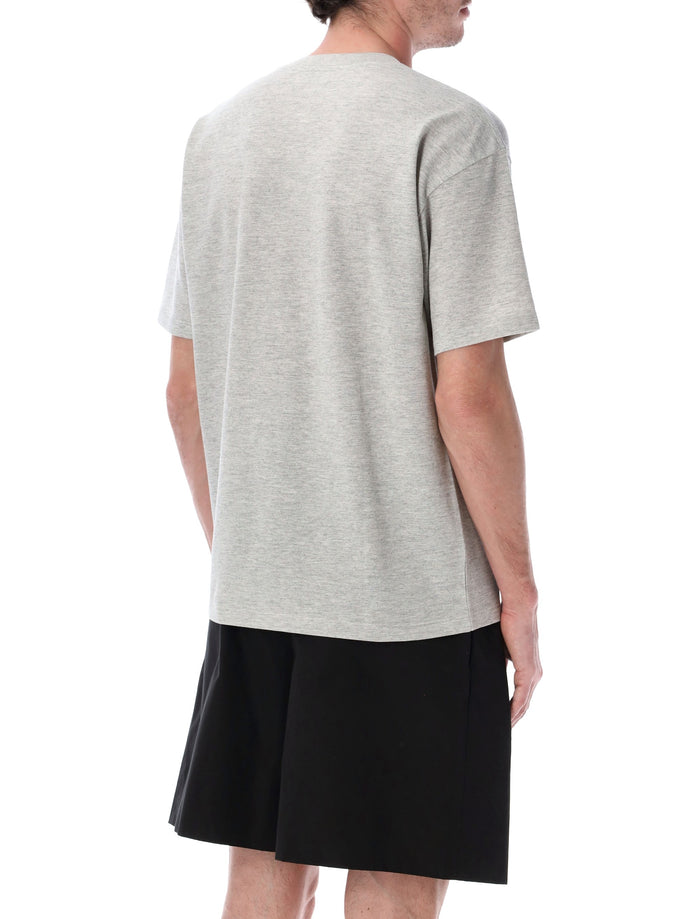 Saint Laurent piqué Cassandre t-shirt Gris Chine Cotton Tshirt