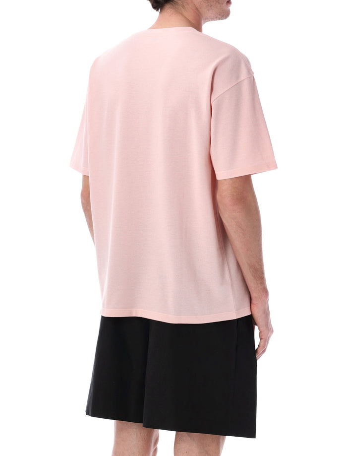 Saint Laurent piqué Cassandre t-shirt Rose Naturel Cotton Tshirt