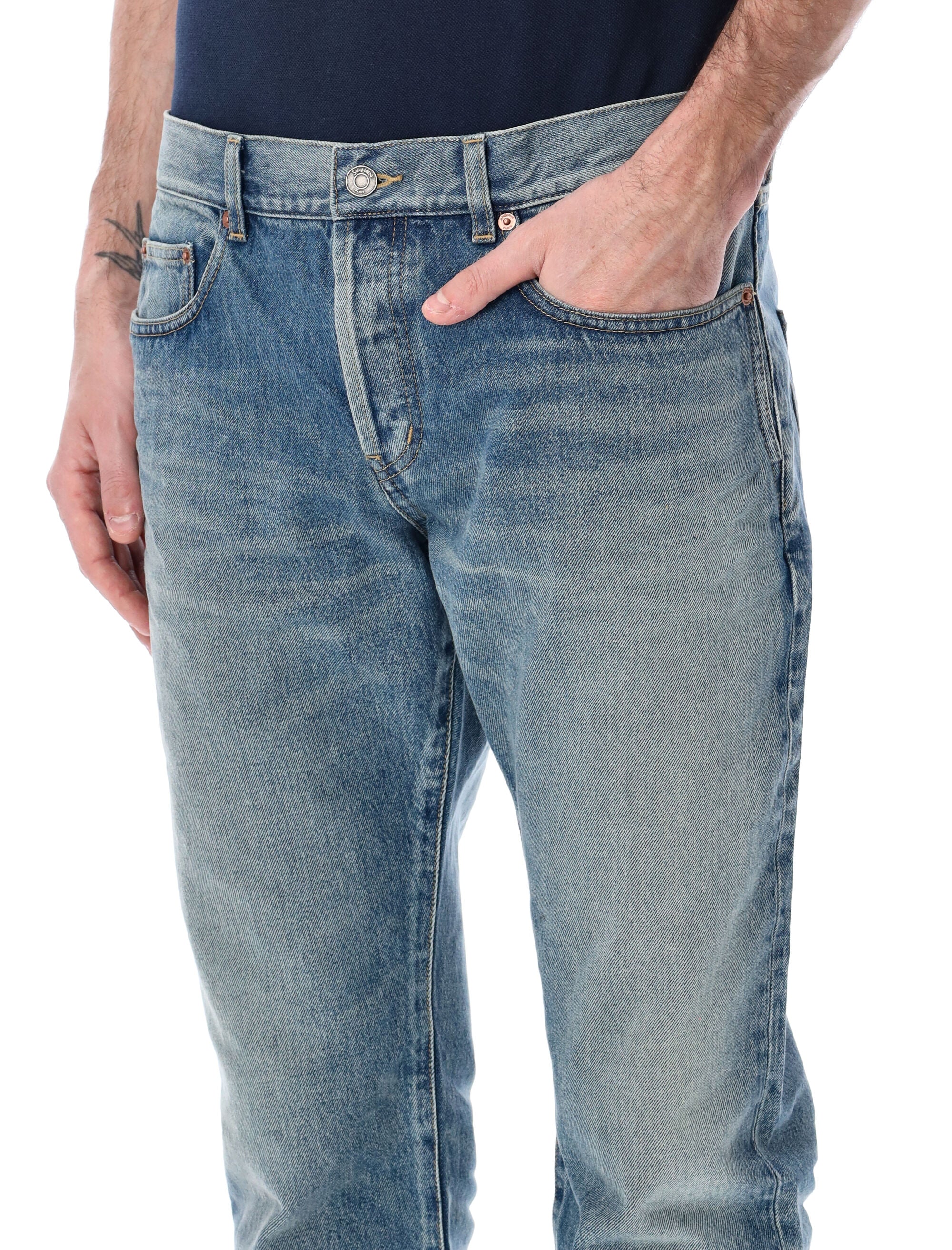 Saint Laurent relaxed slim jeans Indigo Ocean Cotton