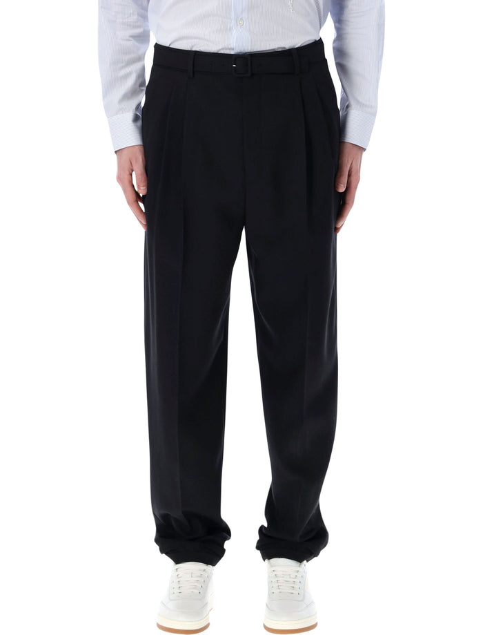 Saint Laurent wool gabardine tailored trousers Black Pant