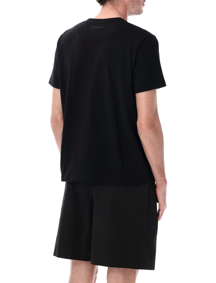 Saint Laurent t-shirt with back logo Black Cotton Tshirt