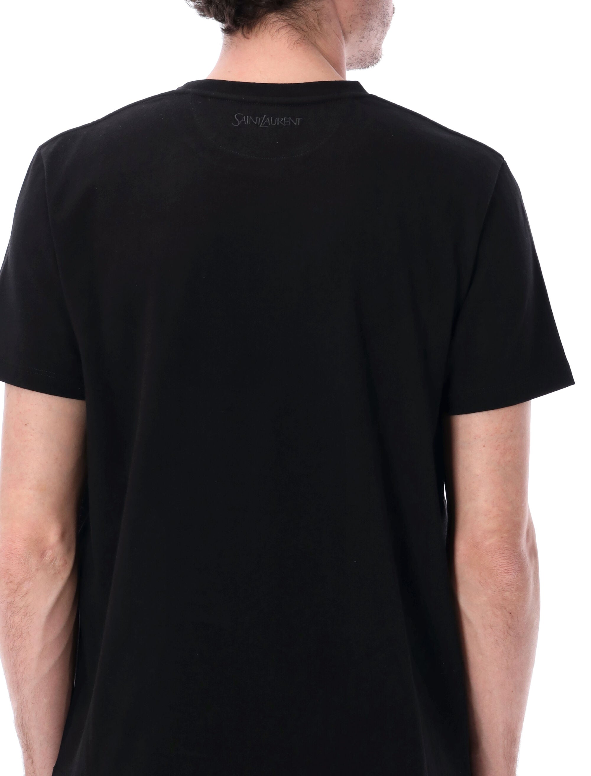 Saint Laurent t-shirt with back logo Black Cotton Tshirt