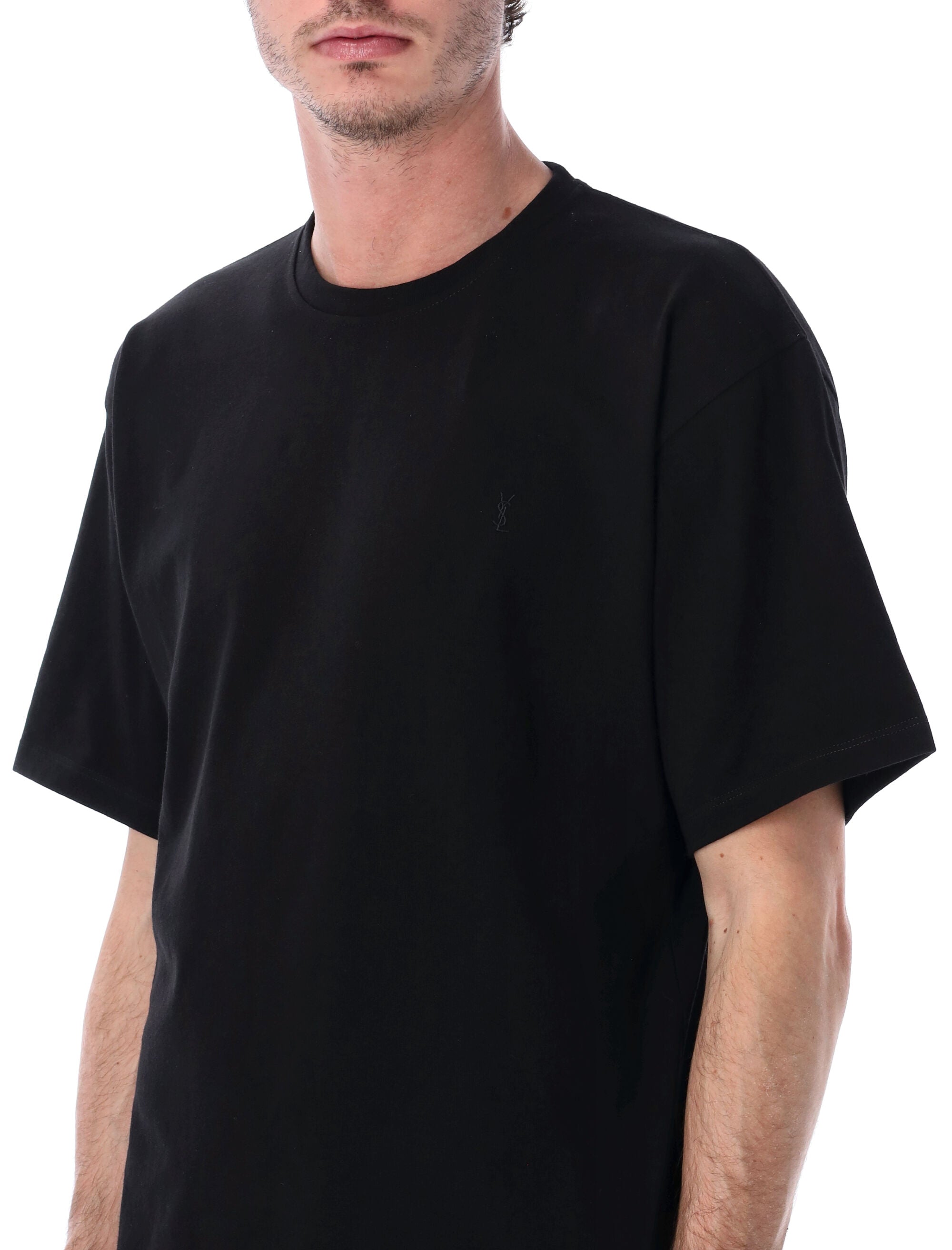 Saint Laurent Cassandre oversize t-shirt Black Cotton Tshirt