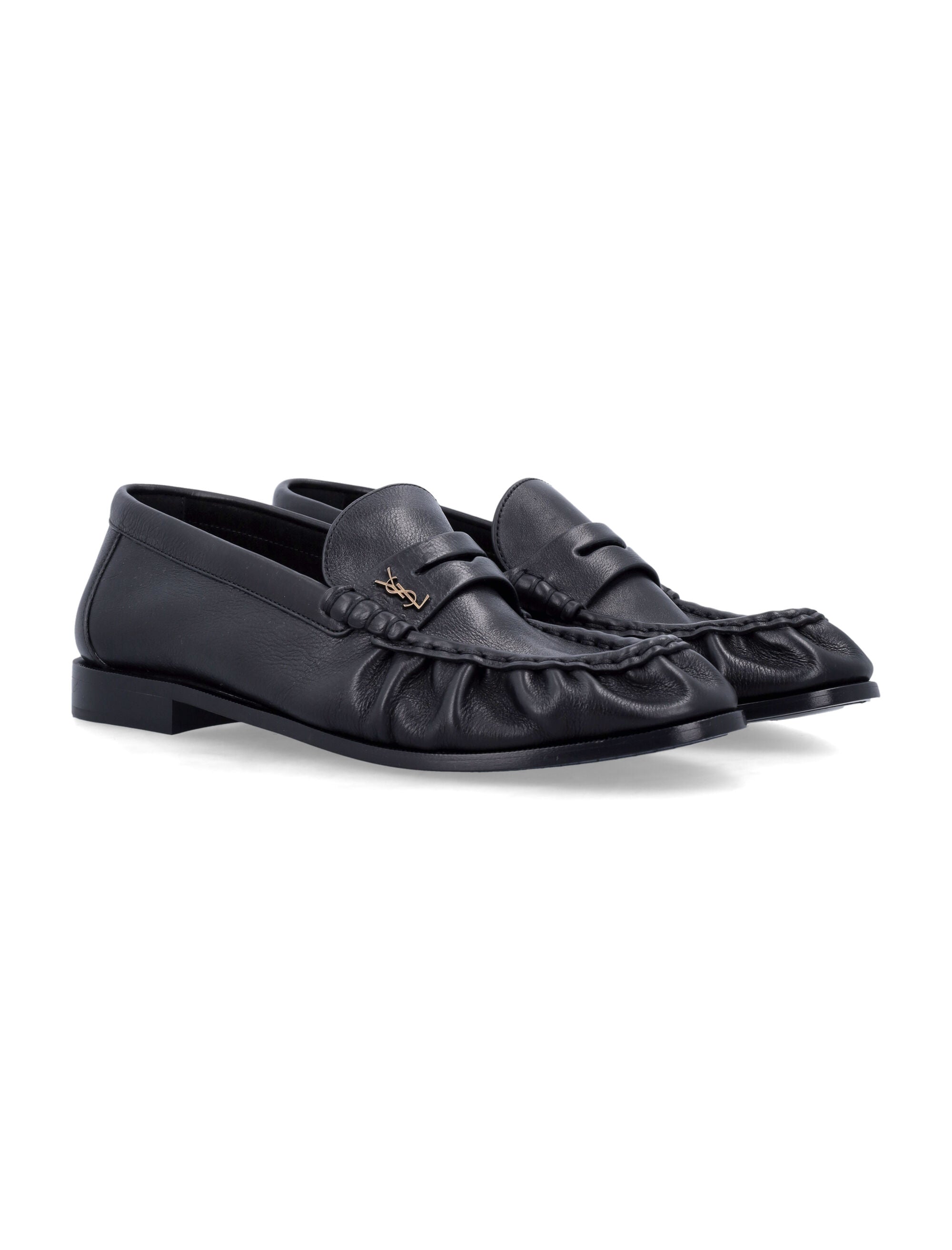 Saint Laurent Cassandre Loafers Black Upper