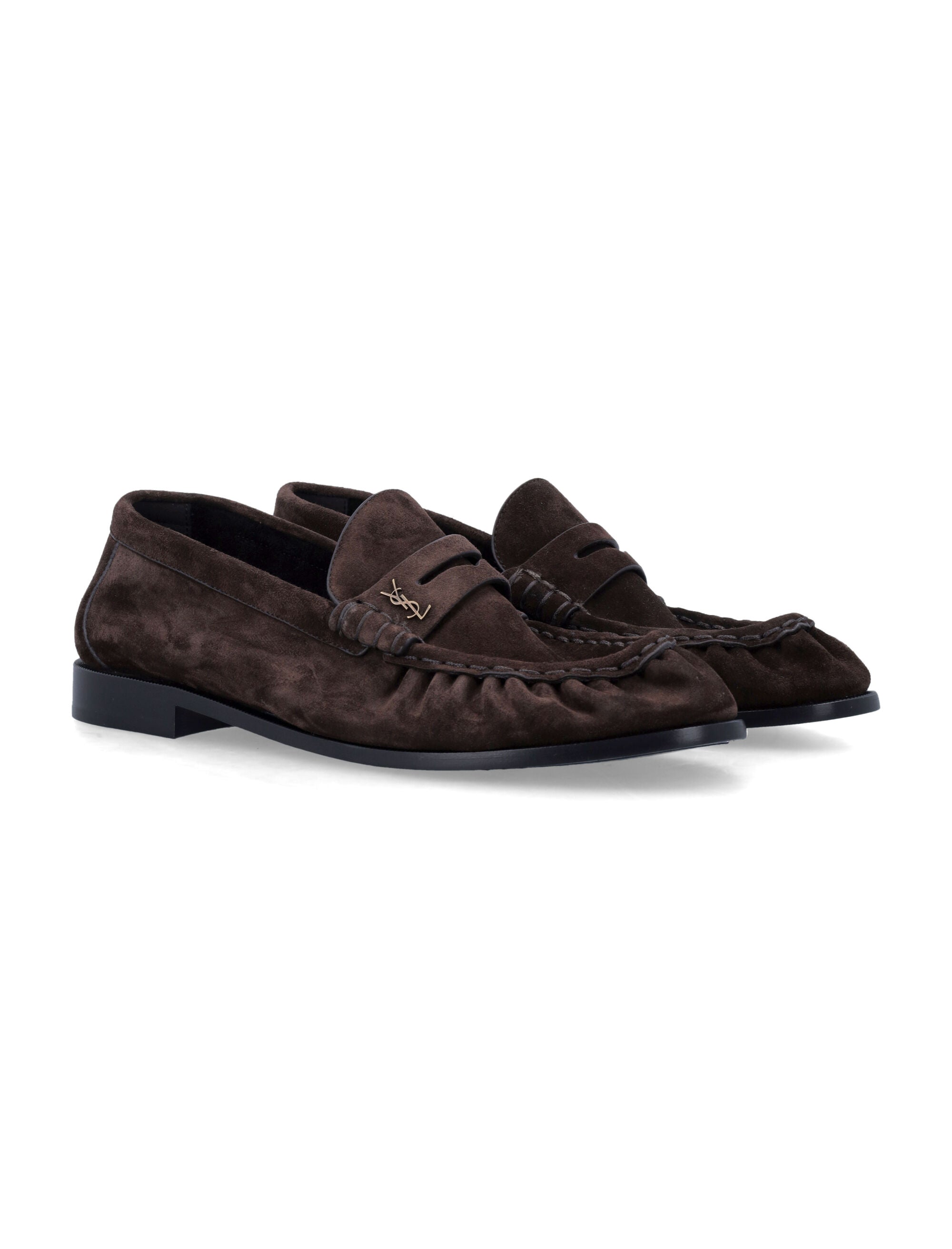 Saint Laurent Le Loafer suede Dark Chocolate Upper Loafers