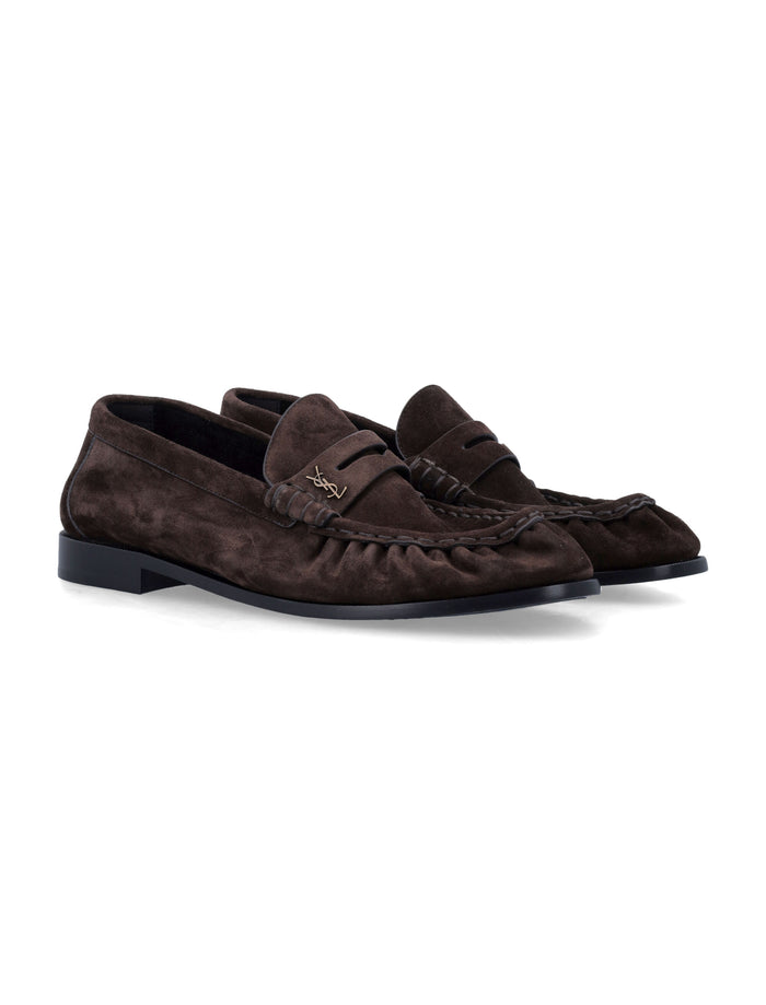 Saint Laurent Le Loafer suede Dark Chocolate Upper Loafers