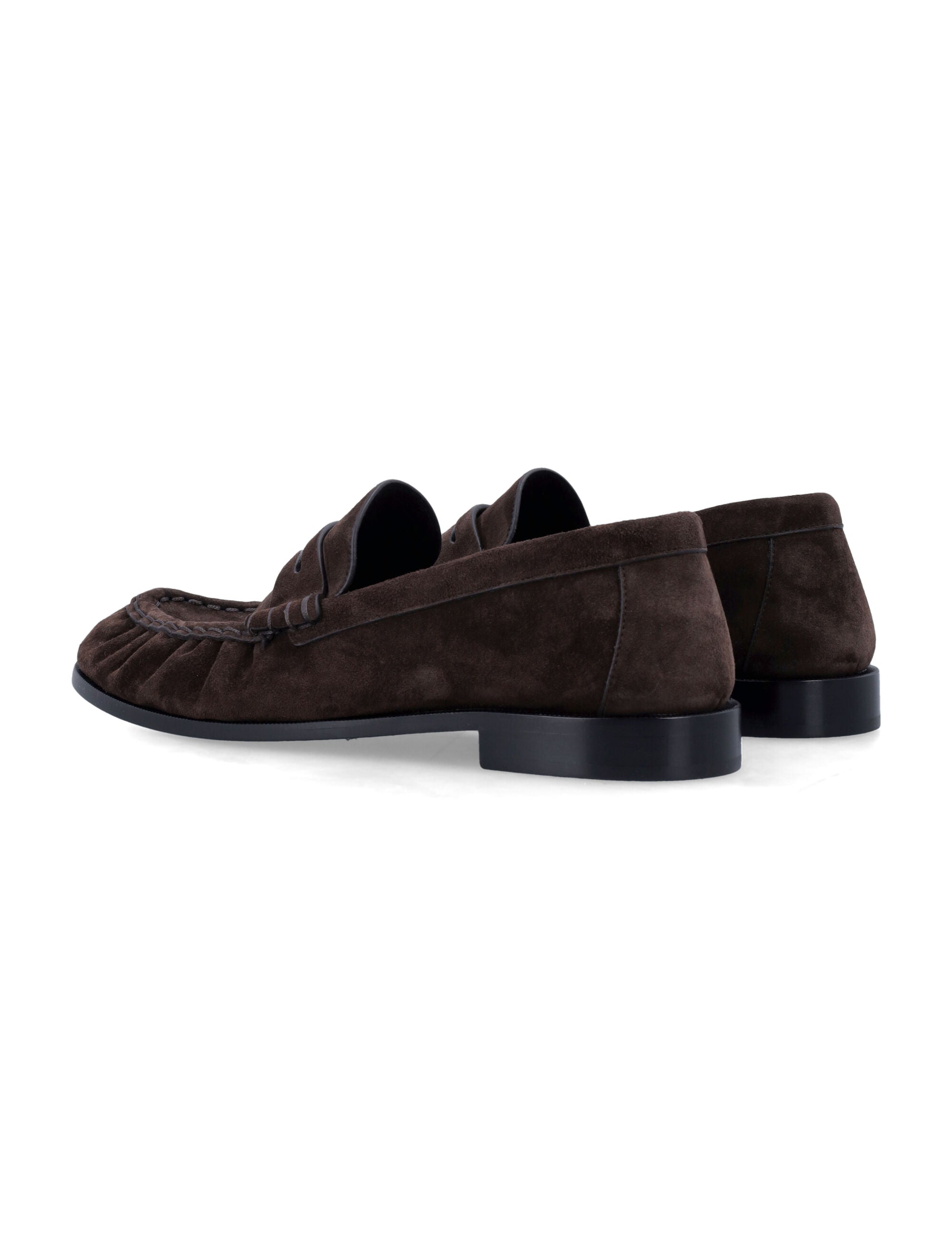 Saint Laurent Le Loafer suede Dark Chocolate Upper Loafers