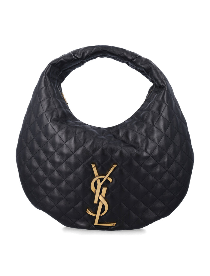 Saint Laurent Icare quilted hobo bag Black Lambskin Tote