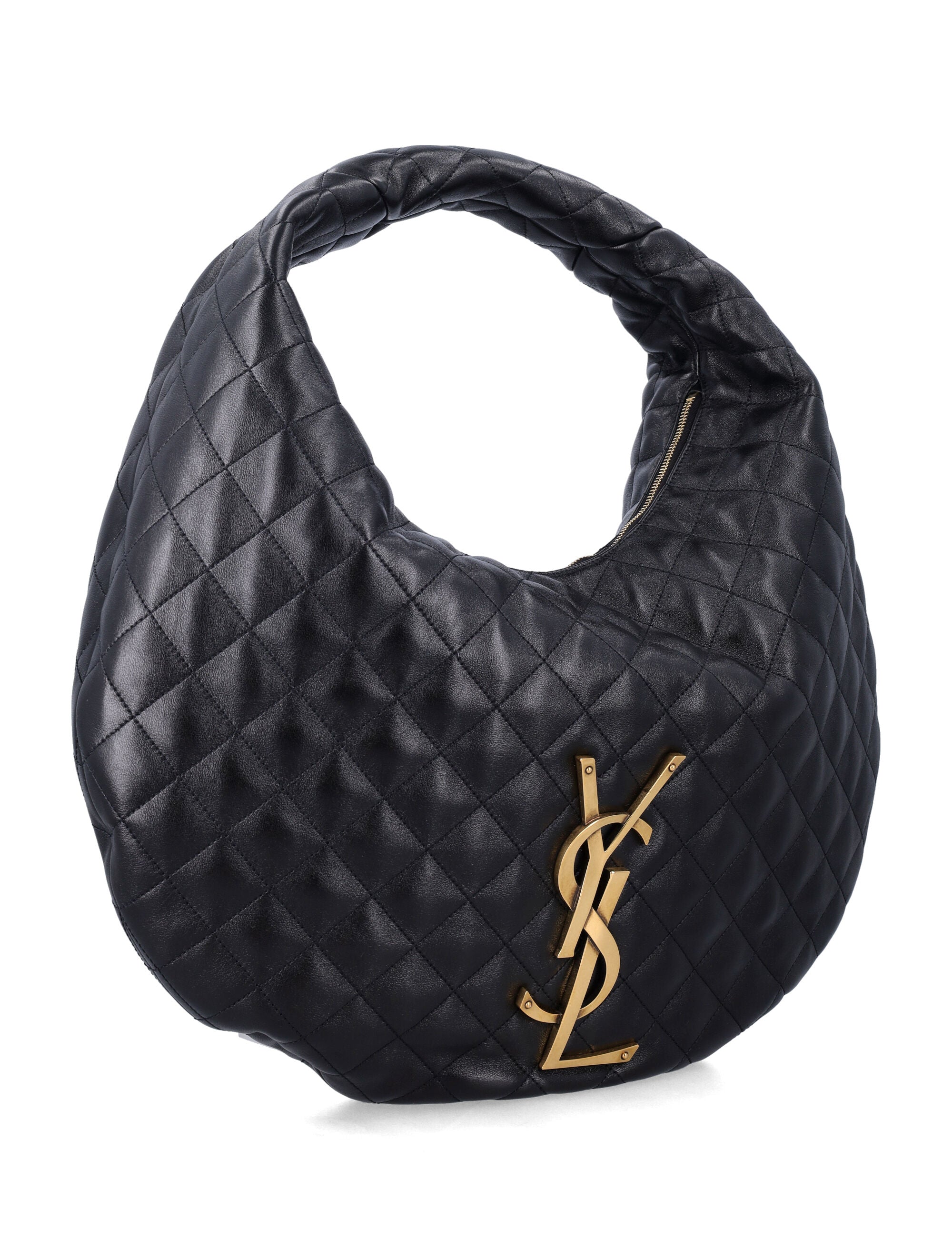Saint Laurent Icare quilted hobo bag Black Lambskin Tote
