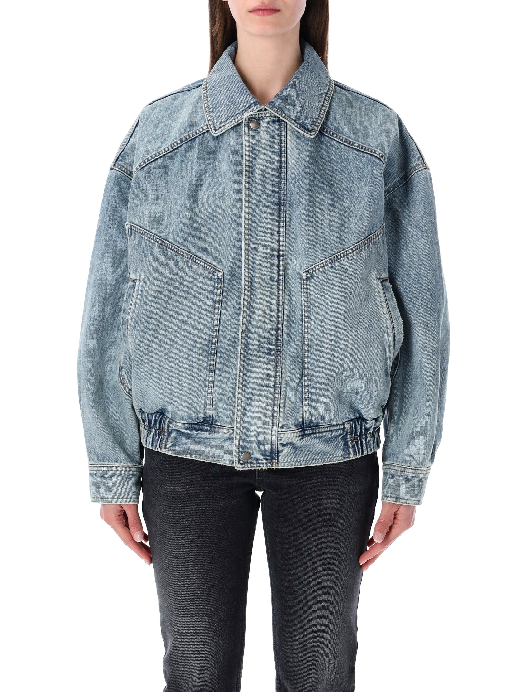 Saint Laurent oversized south blue denim jacket Cotton