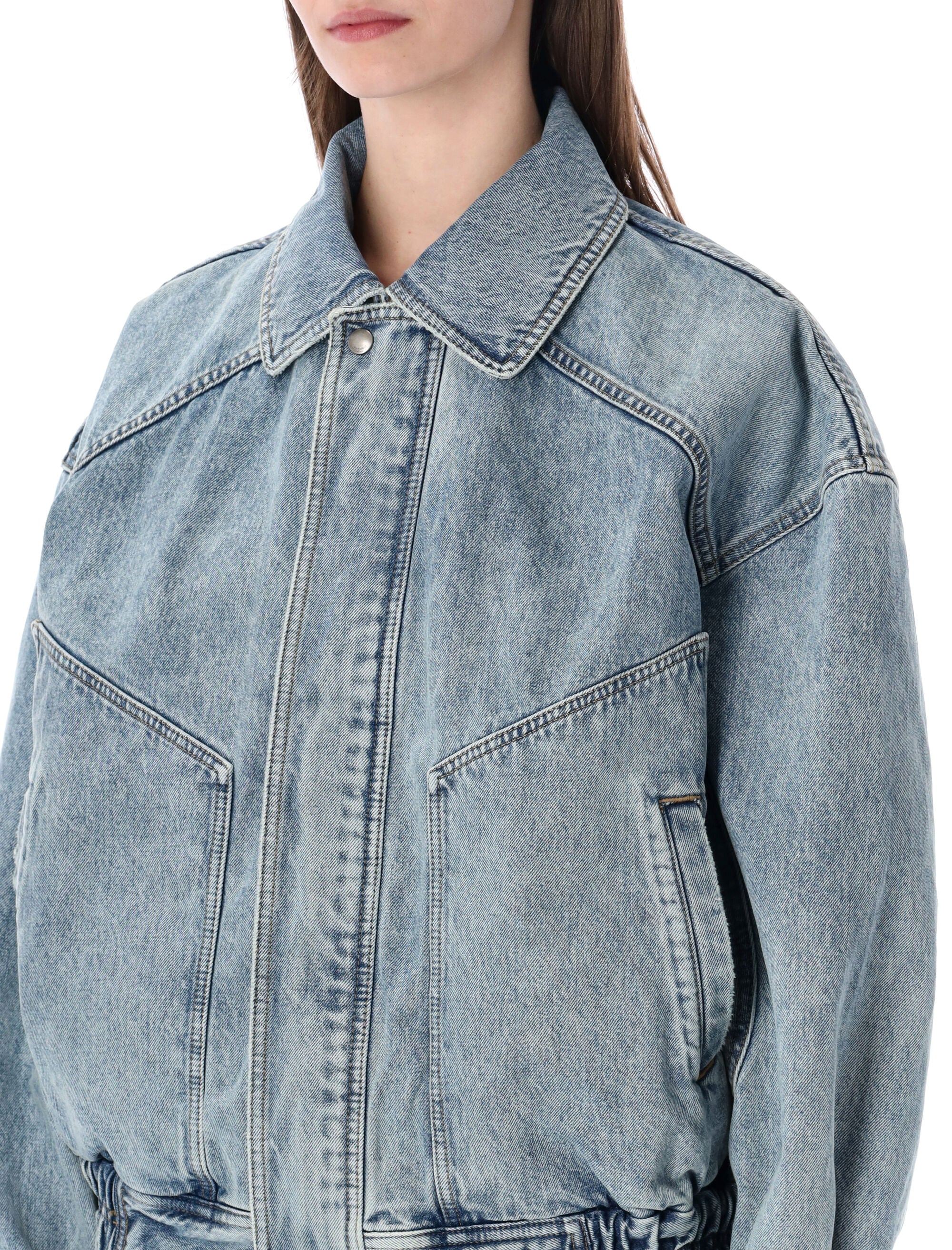 Saint Laurent oversized south blue denim jacket Cotton