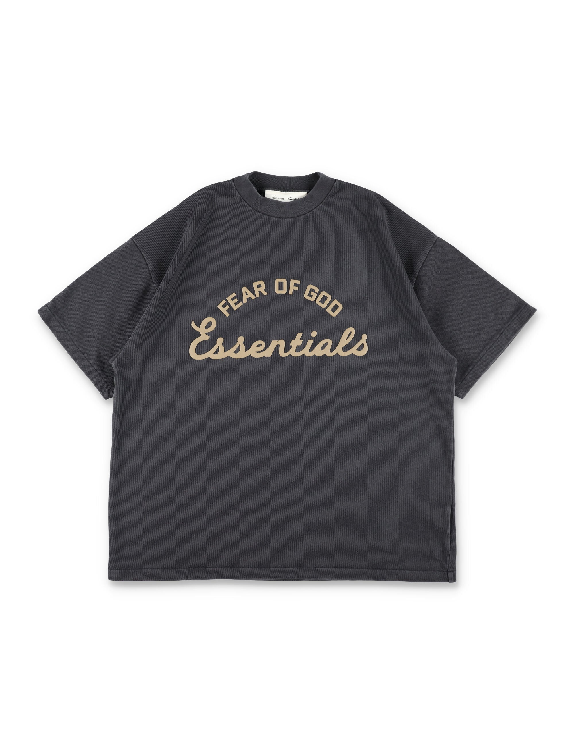 Essentials Fear Of God Kids 90s Training Tee Faded Black Cotton T-shirt