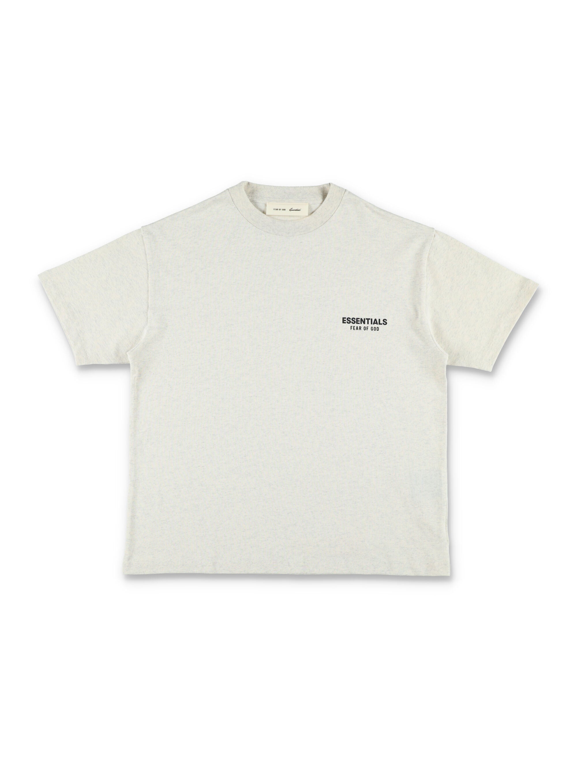 Essentials Fear Of Gods Kids Classic Logo T-Shirt Oatmeal Heather Cotton