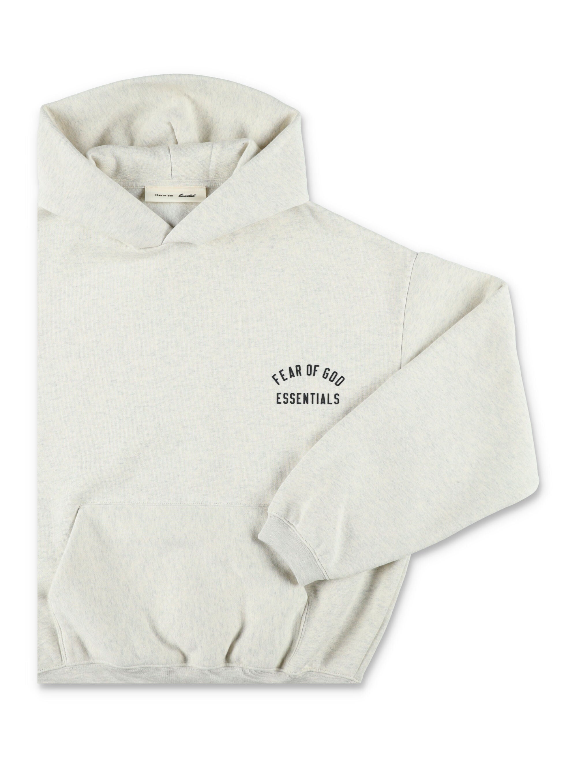 Essentials Fear Of God Kids Classic Hoodie Oatmeal Heather Cotton Sweatshirt