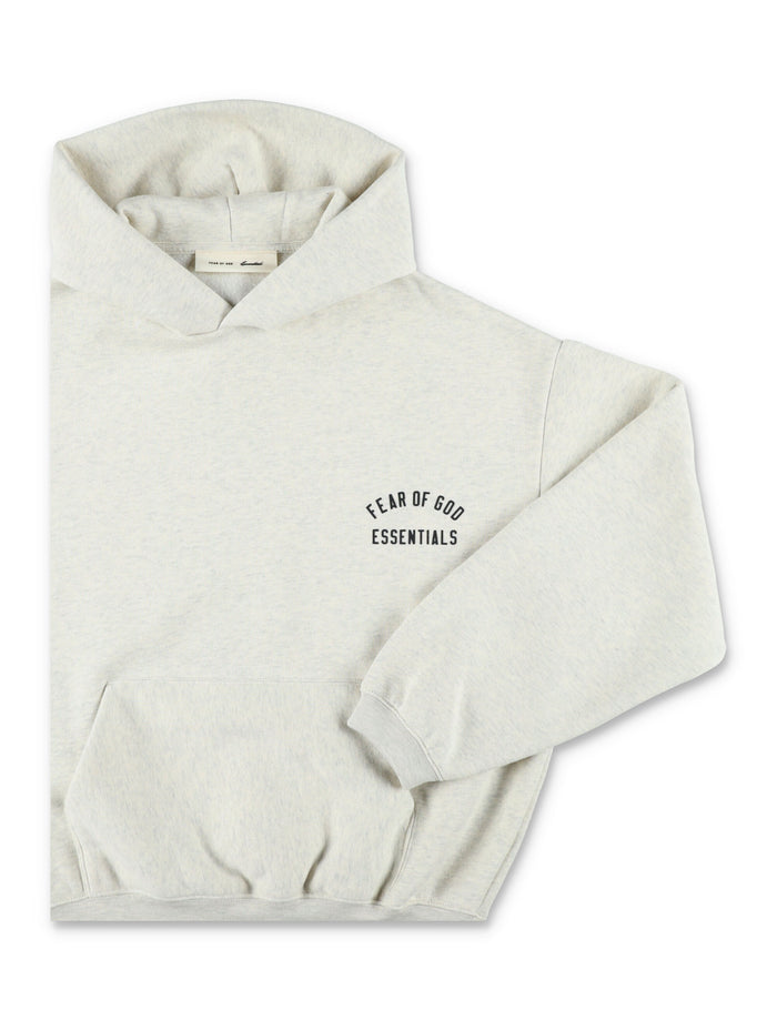 Essentials Fear Of God Kids Classic Hoodie Oatmeal Heather Cotton Sweatshirt