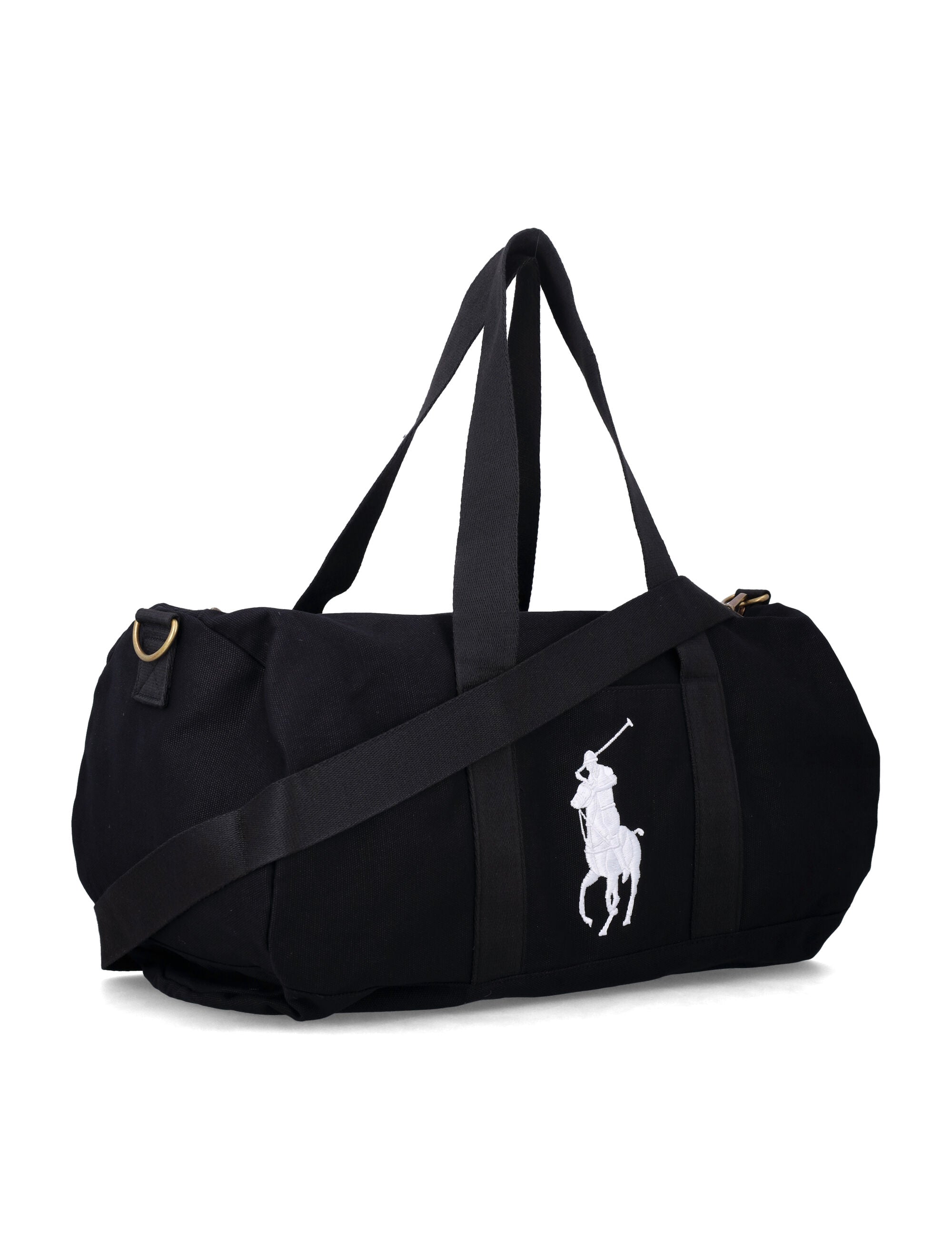 Polo Ralph Lauren Kids Pony Logo Duffle Bag Black Outer Shoulder