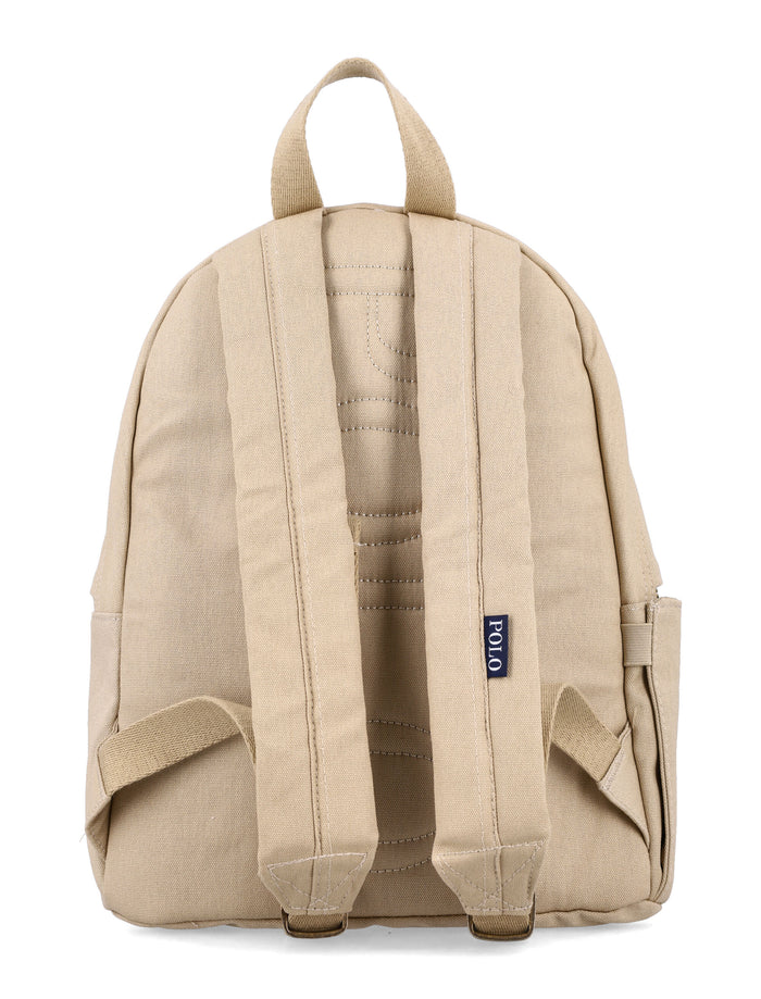 Polo Ralph Lauren Bear Kids Backpack Beige Cotton