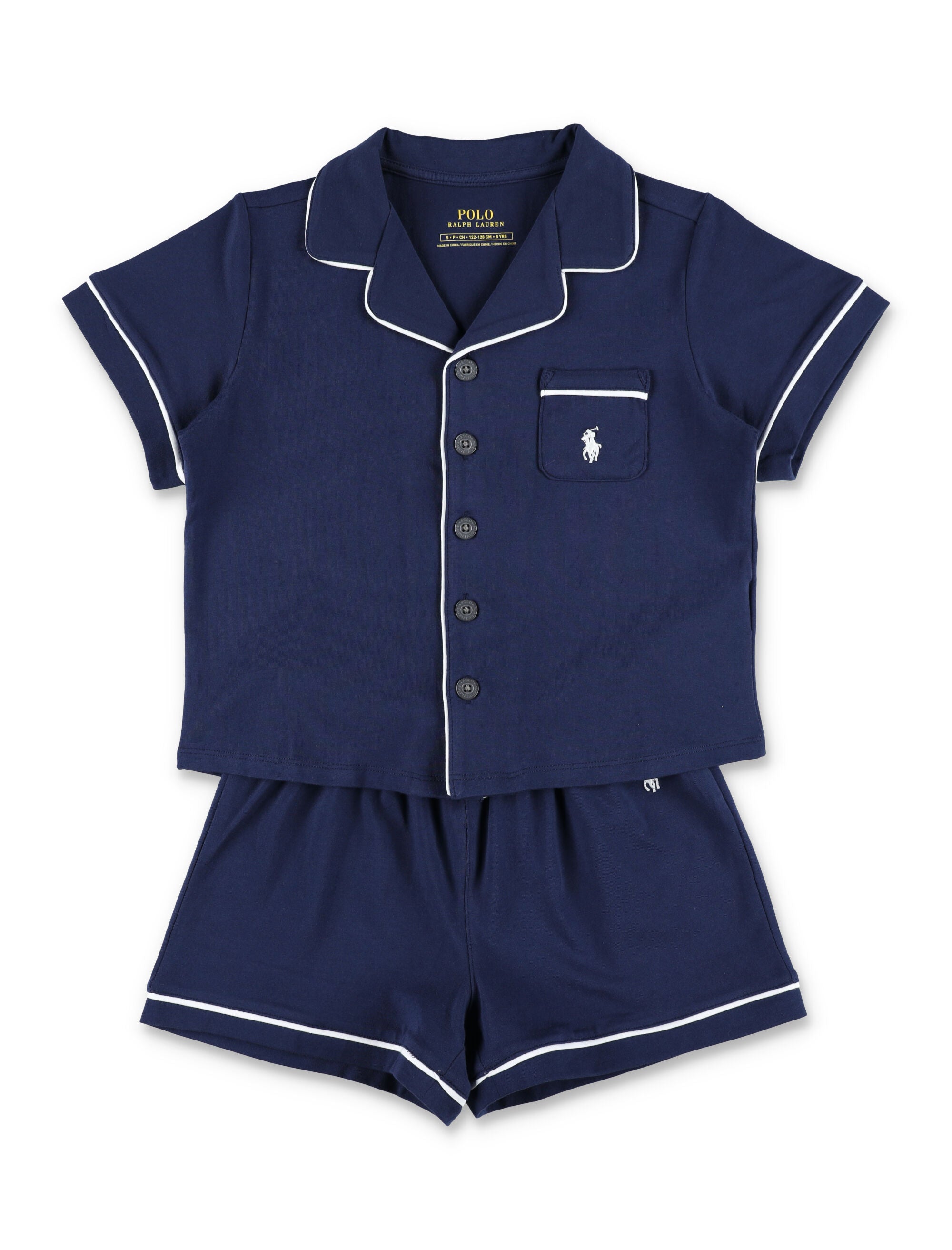 Polo Ralph Lauren Blue Pajamas Girl Navy Cotton Set