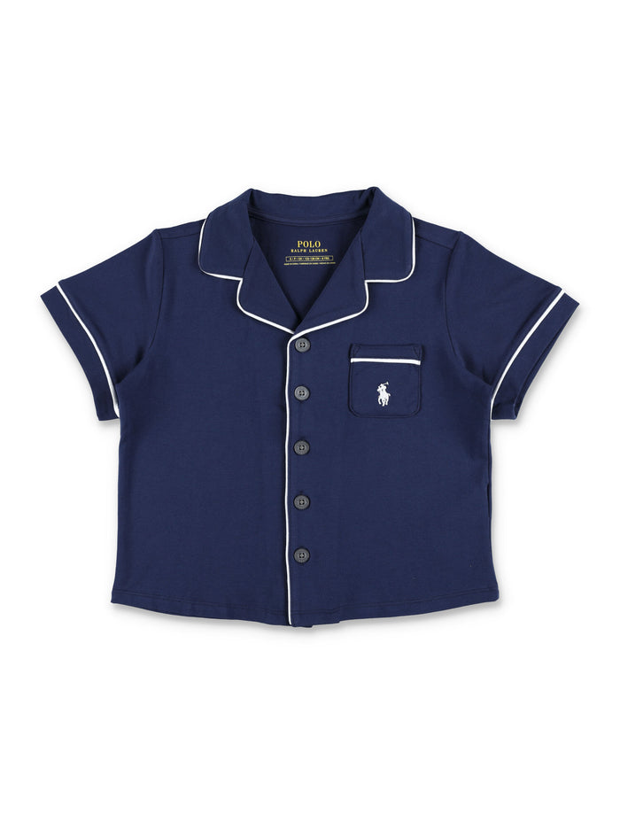 Polo Ralph Lauren Blue Pajamas Girl Navy Cotton Set