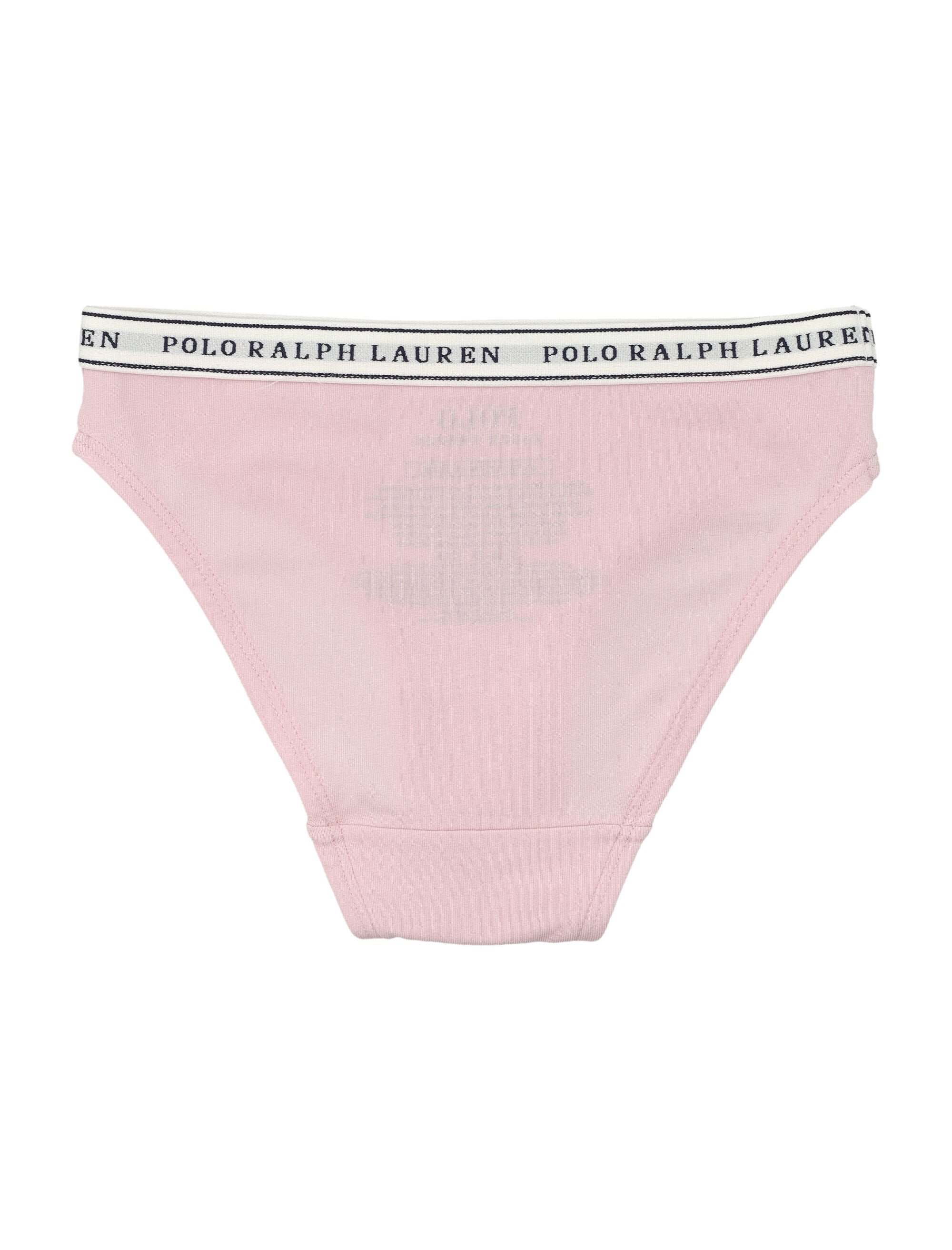 Polo Ralph Lauren Kid Stretch Cotton Two Briefs Set With Logo White/pink Underwear