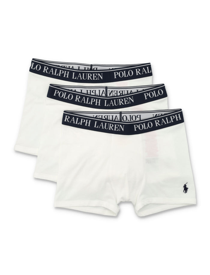 Polo Ralph Lauren Stretch Cotton Boxer Set With Logo For Boys White Underwear