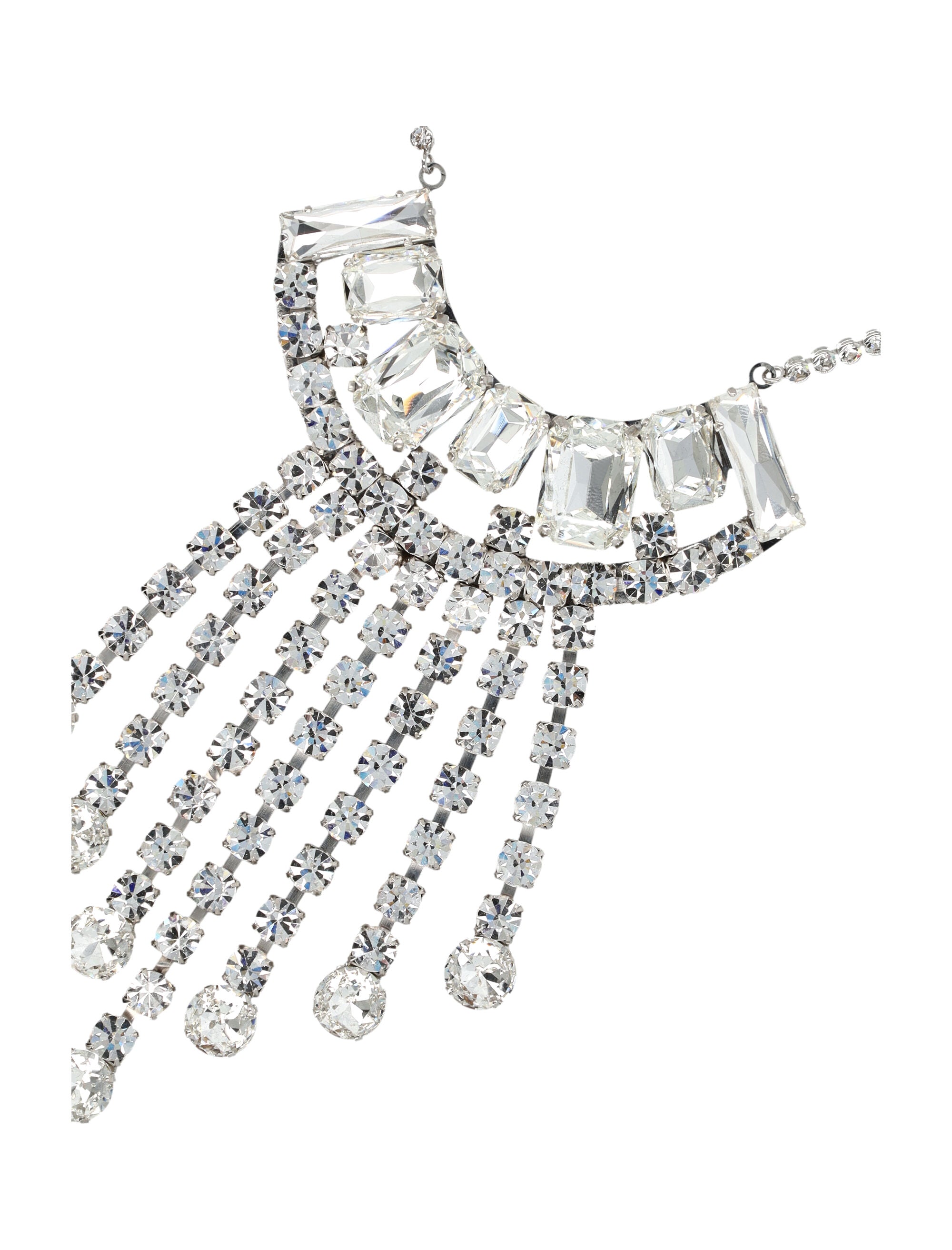 Dries Van Noten strass necklace Silver Bramiess