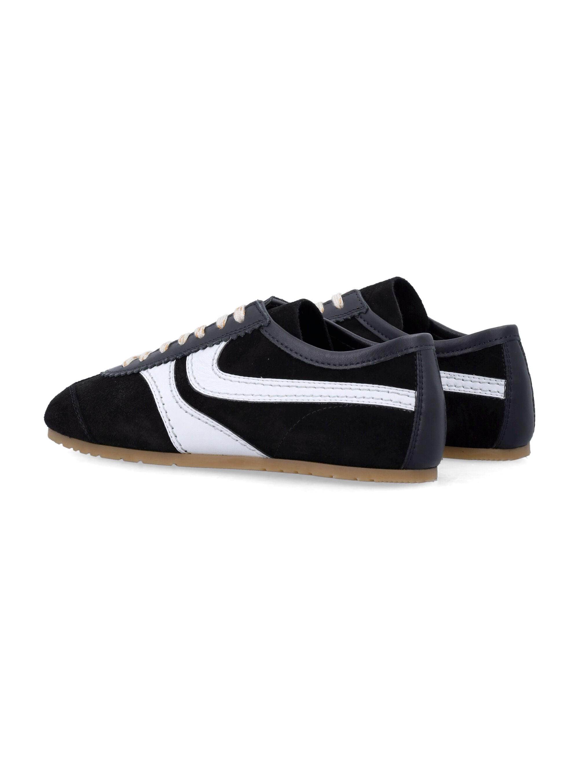 Dries Van Noten suede retro womans sneakers Black Upper