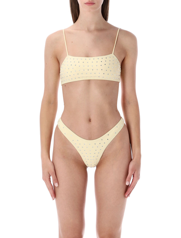 Swim By Di Crystal Bikini Yellow Polyamid