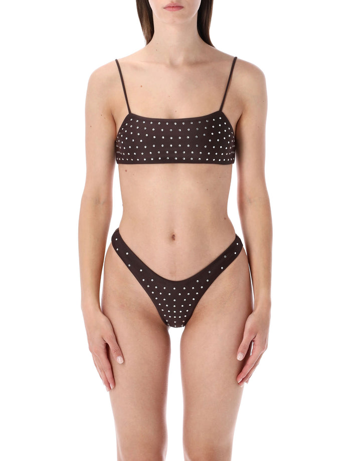 Swim By Di Crystal Bikini Brown Polyamid