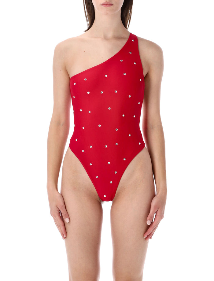 Swim By Di Sugar Baby Crystal Swimsuit Red Polyamid Swimwear
