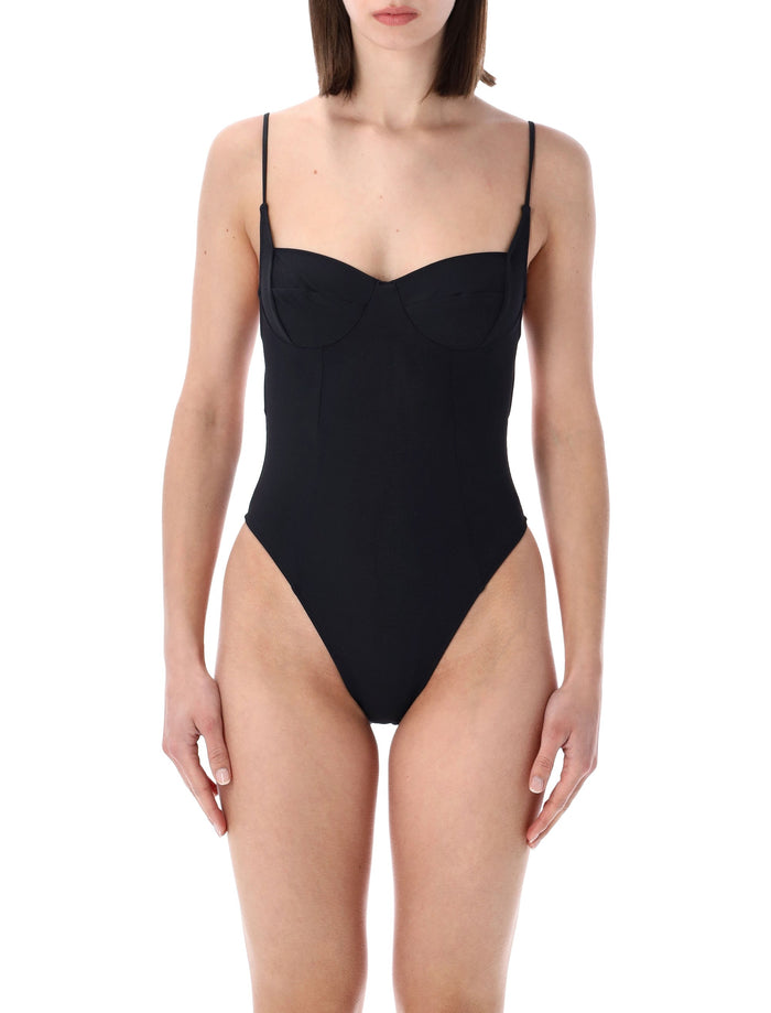 Belamer Nina Textured One Piece Black Recycled Polyamide Swimwear