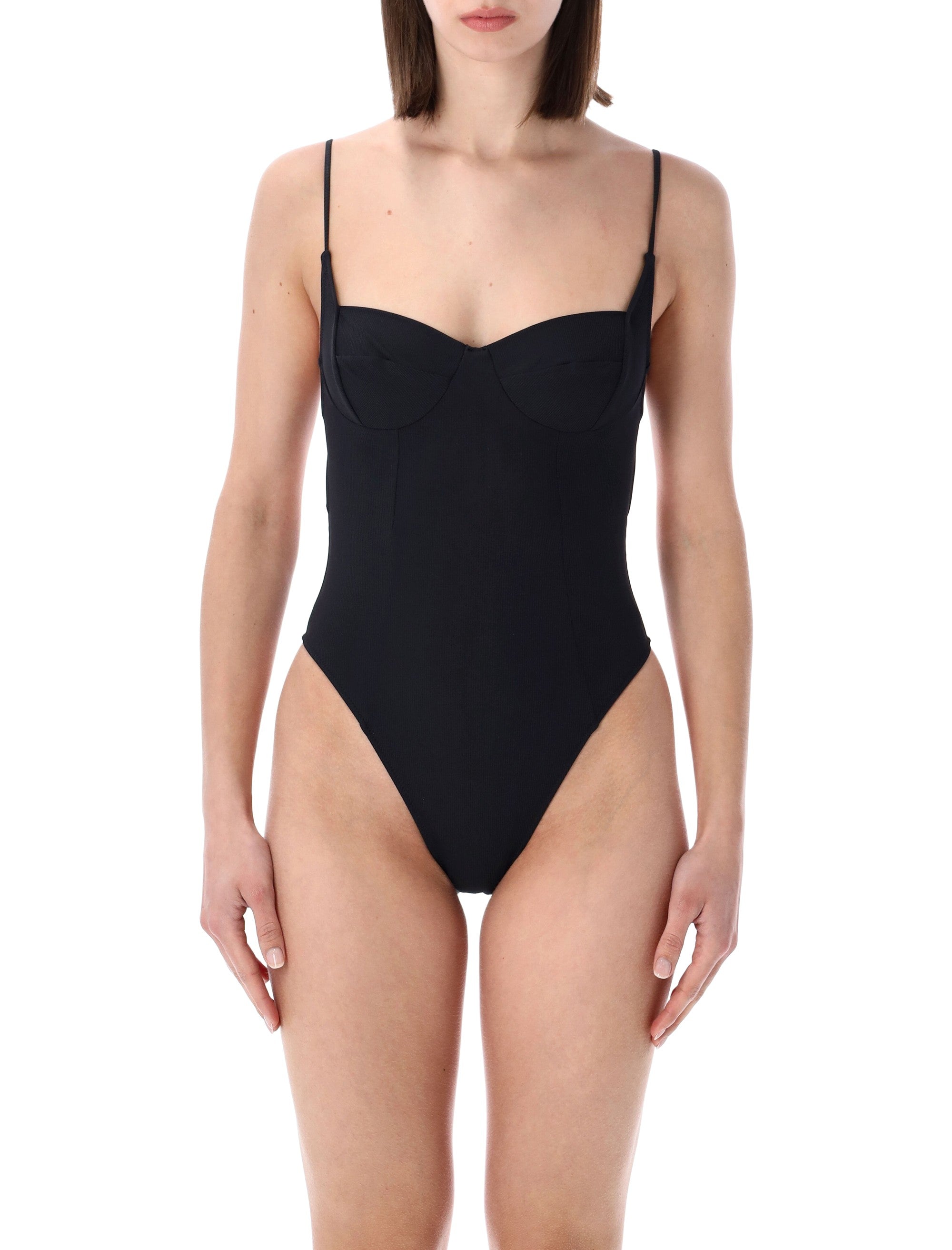 Belamer Nina Textured One Piece Black Recycled Polyamide Swimwear