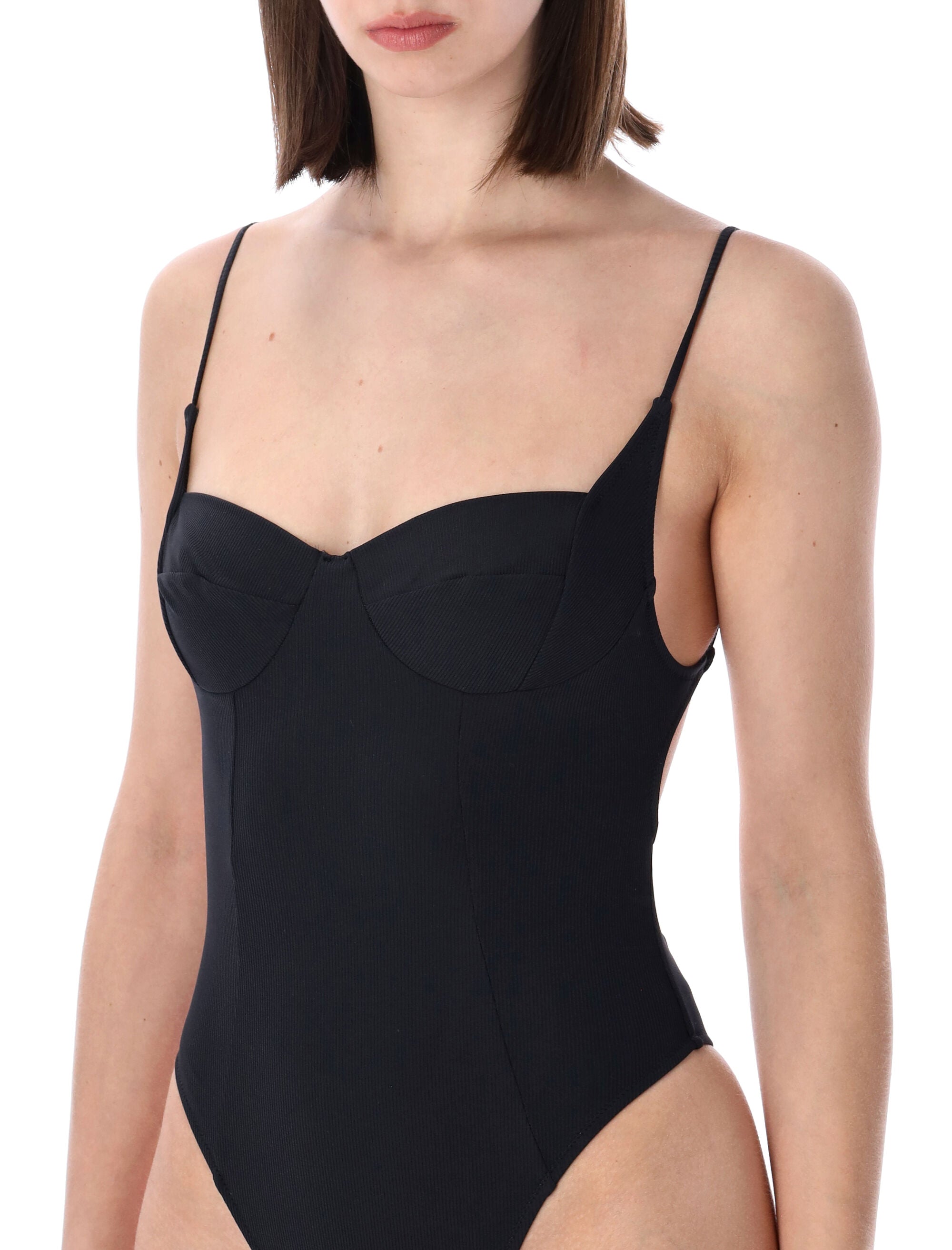 Belamer Nina Textured One Piece Black Recycled Polyamide Swimwear