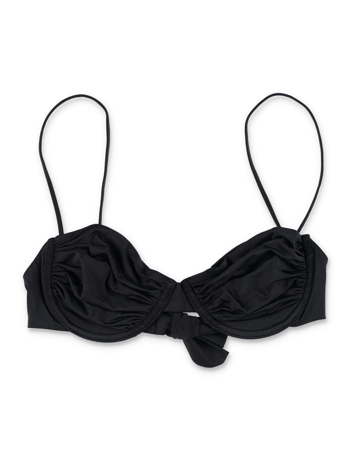 Belamer Olivia Balconette Bikini Top Black Recycled Polyamide Swimwear