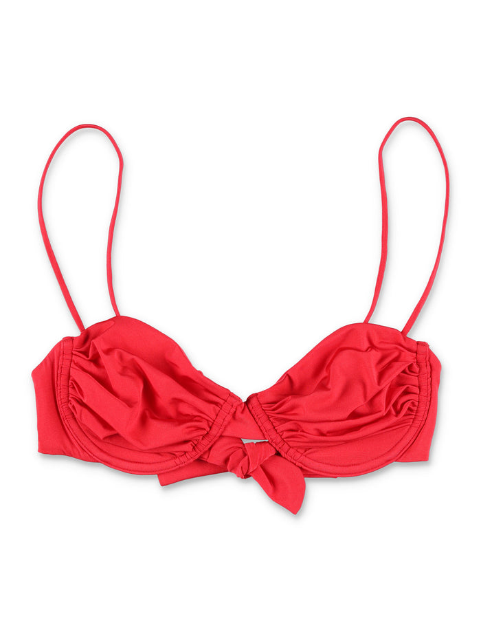Belamer Olivia Balconette Bikini Top Red Recycled Polyamide Swimwear
