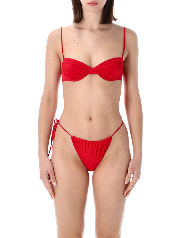 Belamer Olivia Balconette Bikini Top Red Recycled Polyamide Swimwear