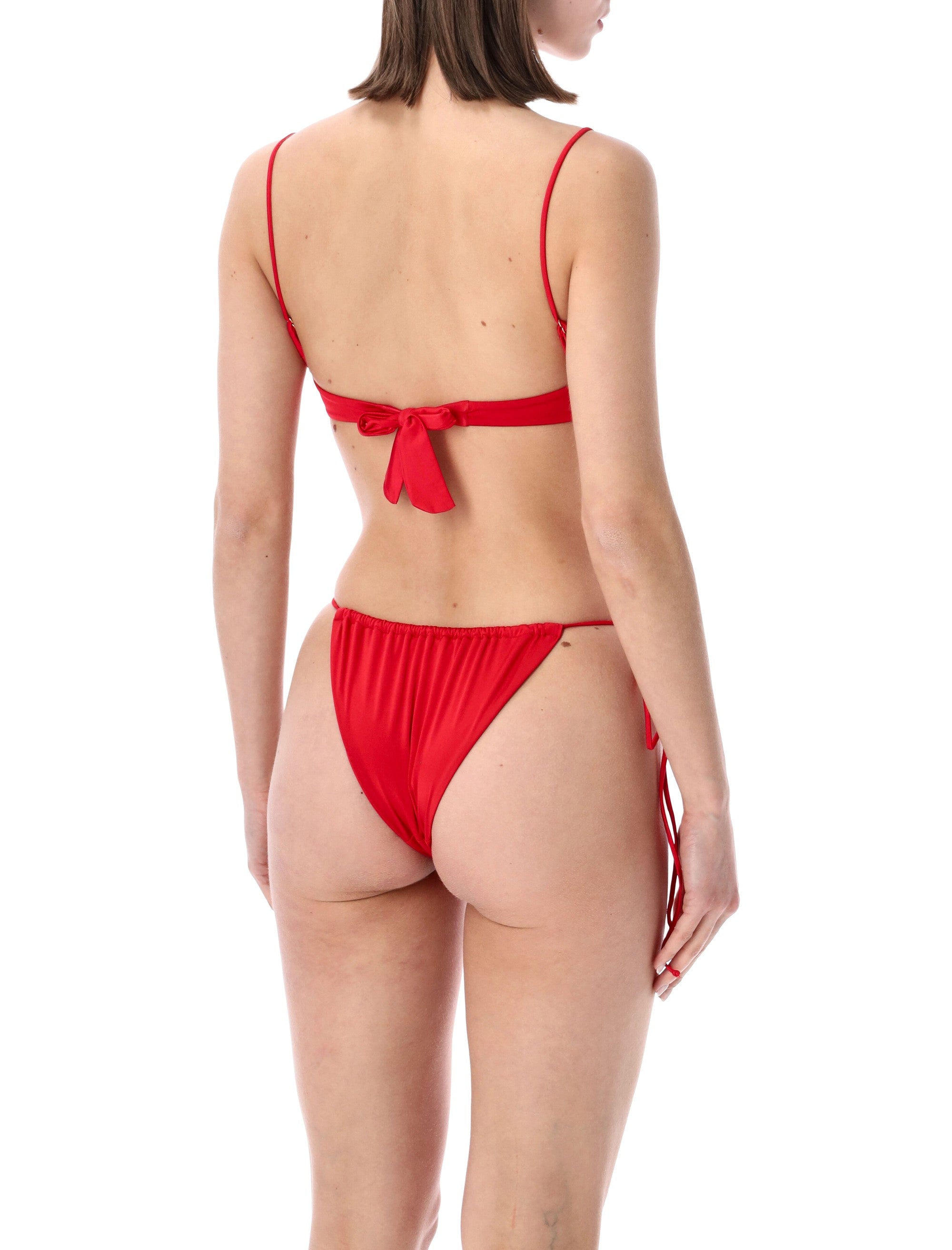 Belamer Tina Brazilian Bikini Bottom Red Recycled Polyamide Swimwear