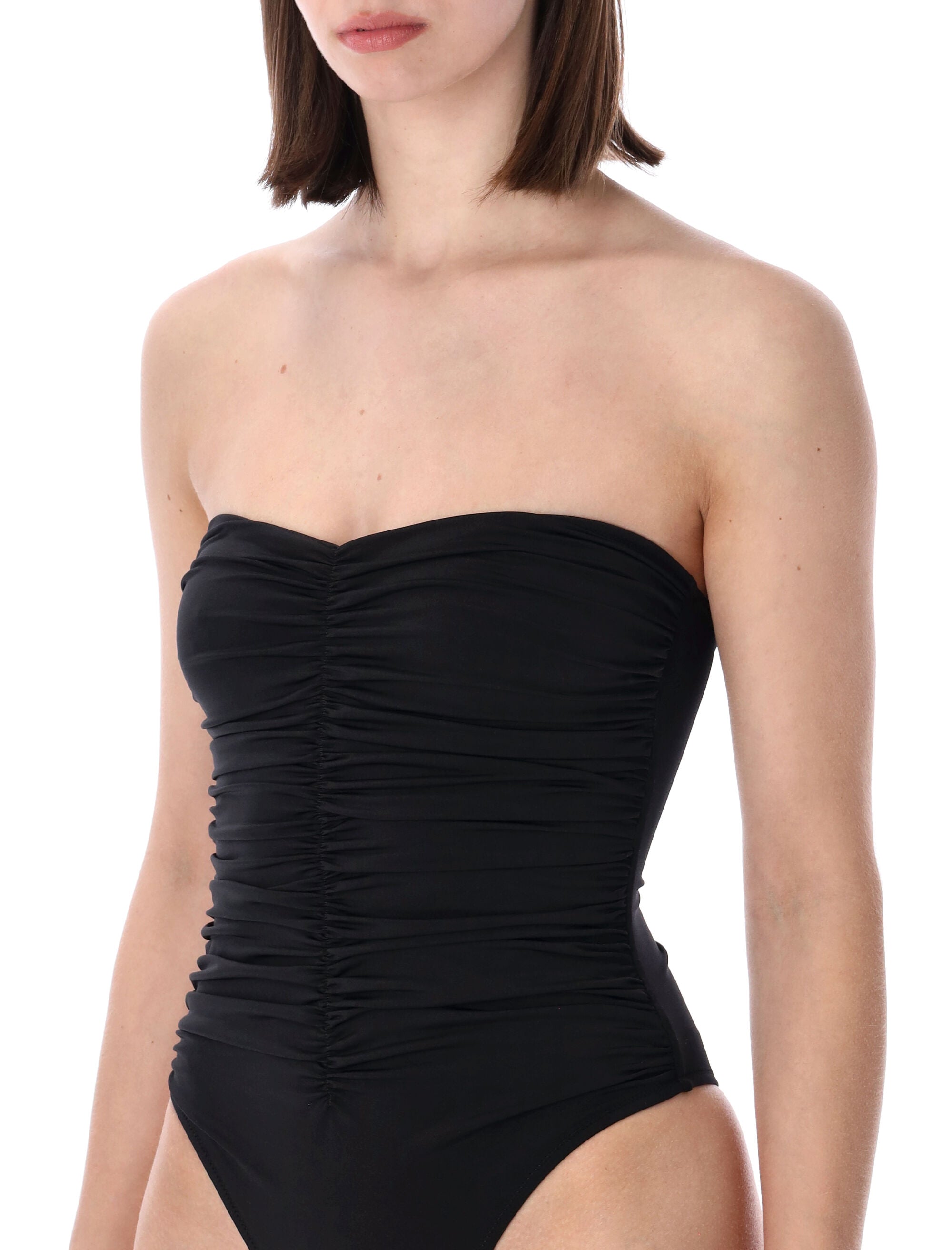 Belamer Vivien Strapless One Piece Black Recycled Polyamide Swimwear
