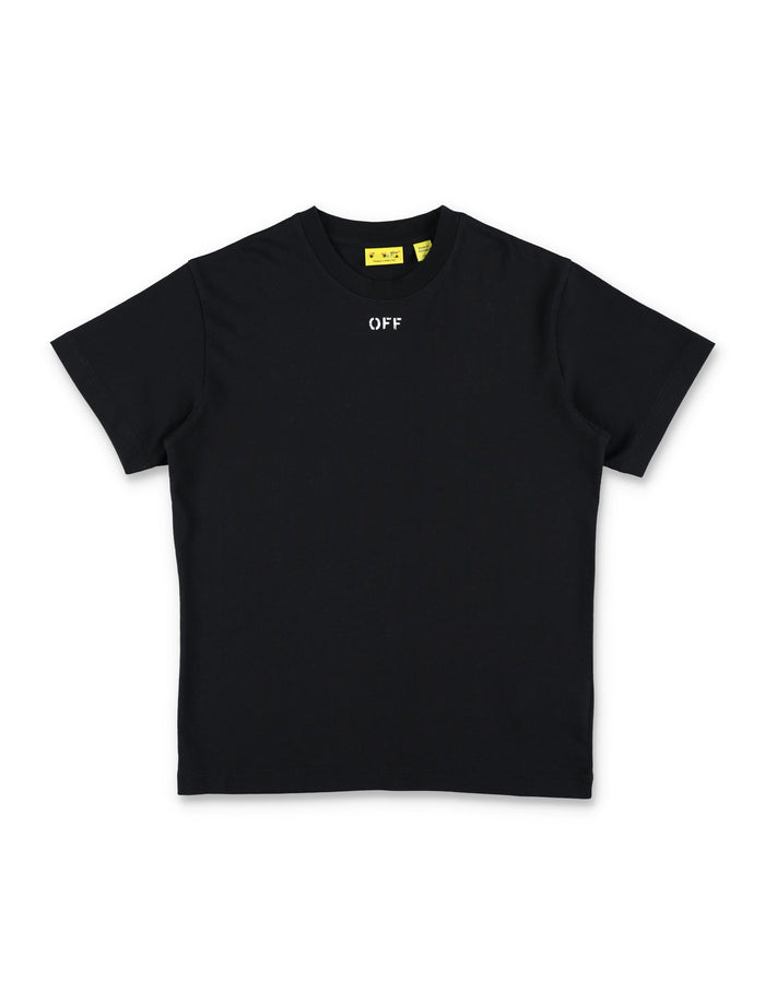 Off-White Kids Arrow Paint T-Shirt Black Cotton