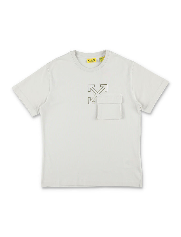 Off-White Kids Arrow Cargo T-Shirt Antarctica Cotton