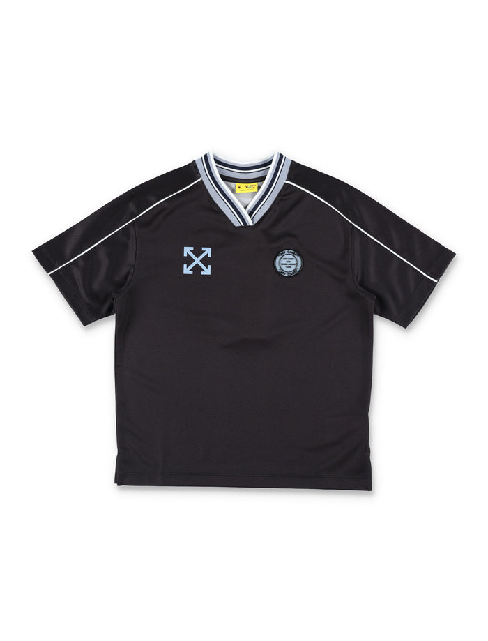 Off-White Kids Soccer Track T-Shirt Black Polyester