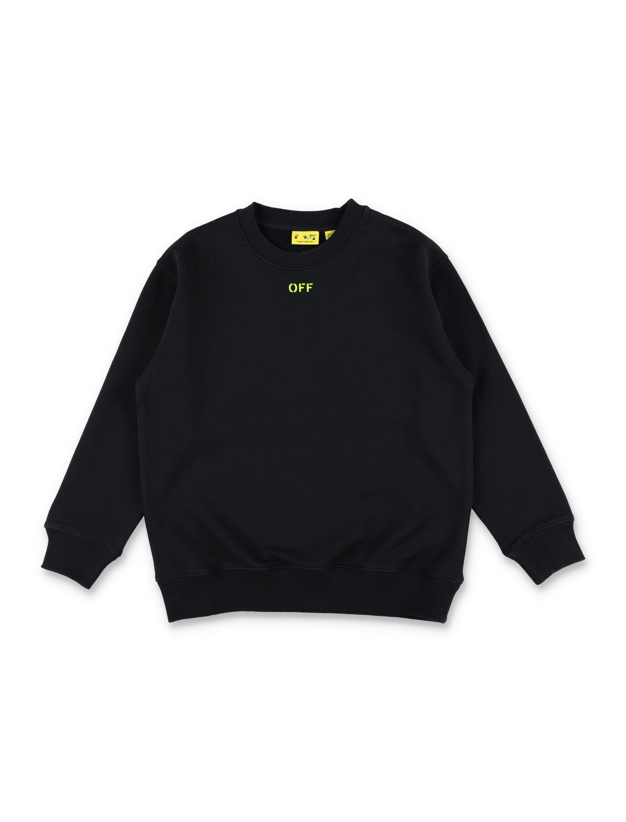 Off-White Kids Off Diag Sweatshirt Black Cotton