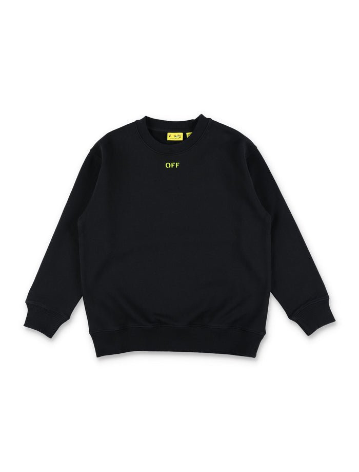 Off-White Kids Off Diag Sweatshirt Black Cotton